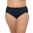 thumbnail image 2 of Aqua Green, Women's Plus Size Mid Rise Brief, True Navy Blue, 2X, 2 of 4