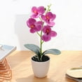 thumbnail image 2 of Silk Artificial Fake Orchid Flower Potted Plant Bonsai Party/Garden/Home Decor D Smile Home, 2 of 5