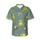 thumbnail image 1 of Balery Cute Yoga Frogs Camisas hawaianas de manga corta para hombre, camisas playeras de corte holgado, camisas de vacaciones con botones,Medium, 1 of 7