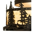 thumbnail image 3 of Meyda Tiffany 233881 Tall Pines 2 Light 16" Wide Semi-Flush Drum Ceiling Fixture - Bronze, 3 of 7