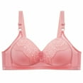 thumbnail image 6 of Aboser Full Coverage Bras for Older Women Push Up Wireless Bras Breathable Seamless Tshirt Bralette No Underwire Everyday Bra Seniors Bras Pink 46D, 6 of 8