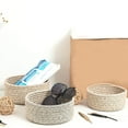 thumbnail image 6 of Dream Lifestyle Woven Cotton Rope Storage Basket Natural Cotton Rope Baby Nursery Bin Small Dog Cat Toy Box Gift Baskets Rectangular Table Organizer for Living Room Bathroom Bedroom Closet, 6 of 8