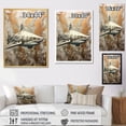 thumbnail image 4 of Designart "Beige Hued Shark Essence II" Shark Floater Framed Canvas Prints, 4 of 5