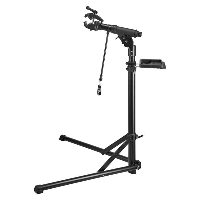 KFFKFF Support de Réparation pour Vélo, Support de Travail pour Bicyclette Robuste de 85 lb avec Hauteur Réglable de 40,7 à 64,1 Po et Plateau à Outils Magnétique, Support d'Entretien Pliable pour Bicyclette, Atelier Maison Mécaniciens
