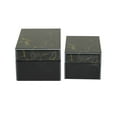 thumbnail image 5 of CosmoLiving by Cosmopolitan Geometric Black Glass Decorative Box with Hinged Lid, 2 Count, 5 of 8