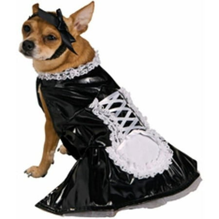 French Maid Dog Costume~Small 10-12 / Black