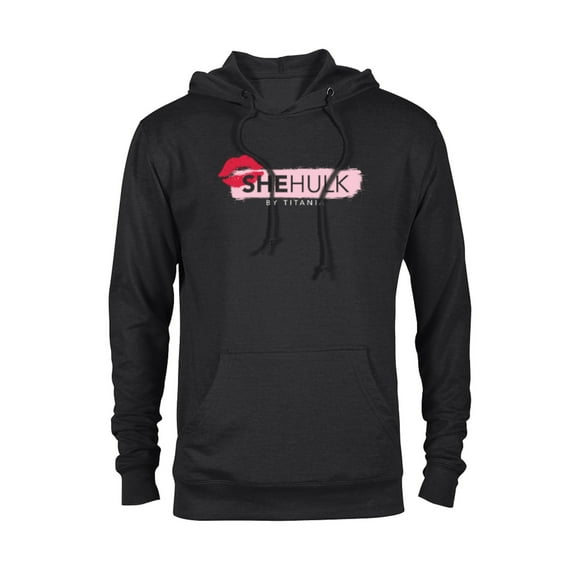 Marvel Studios She-Hulk by Titania Kiss Logo Dark Disney - Pullover Hoodie for Adults - Customized-Black