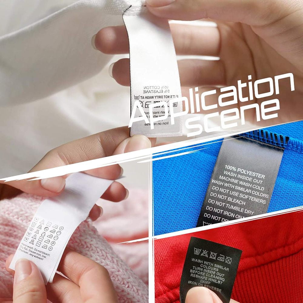Polyester Blank Sewn-in Label Ribbon with Spool Black 25mm 200m/roll
