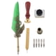 thumbnail image 2 of Juego de pluma de pluma Retro, elegante, diseño exquisito, punta de acero inoxidable, Kit de pluma de caligrafía resistente al desgaste, pluma verde, 2 of 5