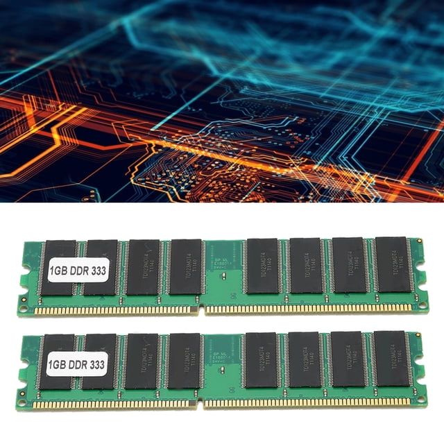 Módulo 2pcs Módulo de Memoria Desktop DDR 333MHz PC-2700 16 Granos en Ambos Lados para Hardware de Computeradora