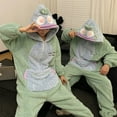 thumbnail image 4 of Kigurumis-Pijama de lana de Coral para hombre y mujer, ropa de dormir, mono de dibujos animados, suave, cálido, grueso, Invierno, 4 of 4