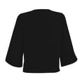 thumbnail image 2 of Blusa George para Mujer, Escote V con Amarres en Centro Delantero Negro Talla EG, 2 of 4