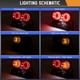 thumbnail image 3 of Lámpara trasera LED Universal para motocicleta, luz de señal de giro, luces dobles para remolque, soporte para matrícula de freno, 3 of 8