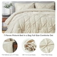 thumbnail image 3 of Davulos Full Comforter Set,7 Pieces Khaki Bedding Sets for All Season Bed in a Bag with Comforter ,Flat Sheet ,Fitted Sheet ,Pillowcases & Shams, 3 of 8