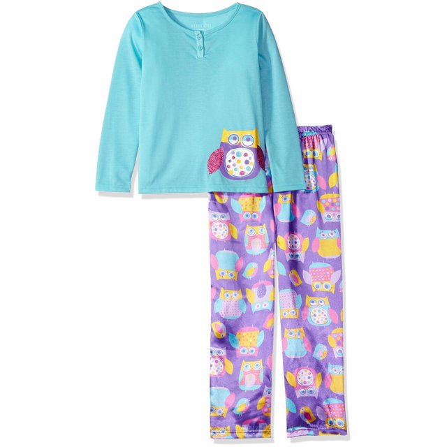 Komar Kids Girls' Pajama Cute Top and FunPants Sleepwear Set