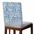 thumbnail image 2 of Blue Coral Coastal Chair Back Covers, Removable Chair Covers for Dining Chairs Set of 4, Washable Chairs Slipcovers Back Seat Protector for Wedding Party 19"x20", 2 of 9