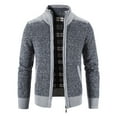 thumbnail image 2 of Vedolay Jackets for Men Solid Fashion Warm Coat Fall Coat Dark Gray,2XL, 2 of 4