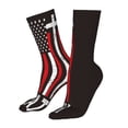 thumbnail image 5 of KLL USA Flag Cross Print Womens Crew Socks Athletic Middle Tube Long Socks Novelty Socks Gifts For Men, 5 of 7