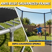 Mersco 14ft Trampoline PLAY Heavy Duty Outdoor Trampoline for Kids and Adults, Backyard Trampoline with Enclosure Net for Family Fun,Jumping Trampoline for Boys and Girls Birthday Gift ,Blue