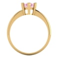 thumbnail image 4 of 1.5 ct Pear Cut Simulated Pink Diamond Solitaire 18K Yellow Gold Womens Engagement Ring, 4 of 5