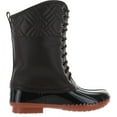 thumbnail image 2 of FOREVER KYLA-7 Women's Diamond Shape Quilted Deco Lace Up Waterproof Duck Boots, Brown, 7, 2 of 4