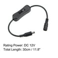 thumbnail image 5 of Uxcell DC 12V Inline Rocker Switch w 5.5x2.1mm DC Jack Male to Female Power Cable Black 3pcs, 5 of 5