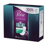 Poise Ultra Thin Incontinence Pads for Women, Postpartum Pads, Light Absorbency, 144ct