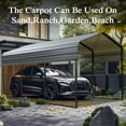 thumbnail image 2 of Alpha Joy 10' x 15' Heavy Duty Metal Carport with Galvanized Steel Roof & Frame Multi-Purpose Storage Shelter for Car, 2 of 8