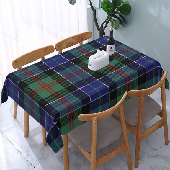 Rectangular Tablecloth – Waterproof, Wrinkle-Free, Decorative Table Cover for Dining Room, Parties, Picnics, and Outdoor Use, Macphedran Clan Tartan (60" X 84")