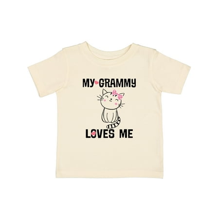 

Inktastic Grammy Loves Me Girls Kitty Gift Baby Girl T-Shirt