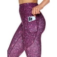 thumbnail image 3 of Reebok Women's Printed High Rise 7/8 Leggings with 25" Inseam and Side Pockets, 3 of 4