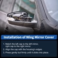 thumbnail image 7 of Unique Bargains Car Mirror Cover Cap No.5H0857537/5H0857538, Left+Right Wing Mirror Cover, Pair Exterior Door Side Rear View Mirror Cap for VW Golf MK8 2020-2025, Rearview Mirror Housing, 7 of 7