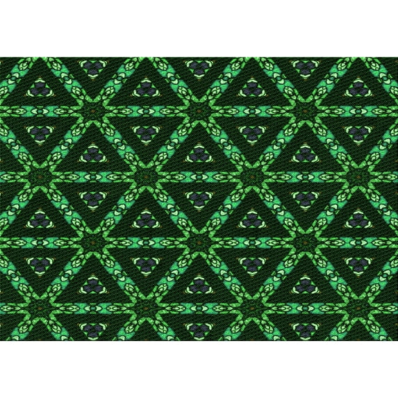 Ahgly Company Indoor Rectangle Patterned Night Black Area Rugs, 2' x 3'