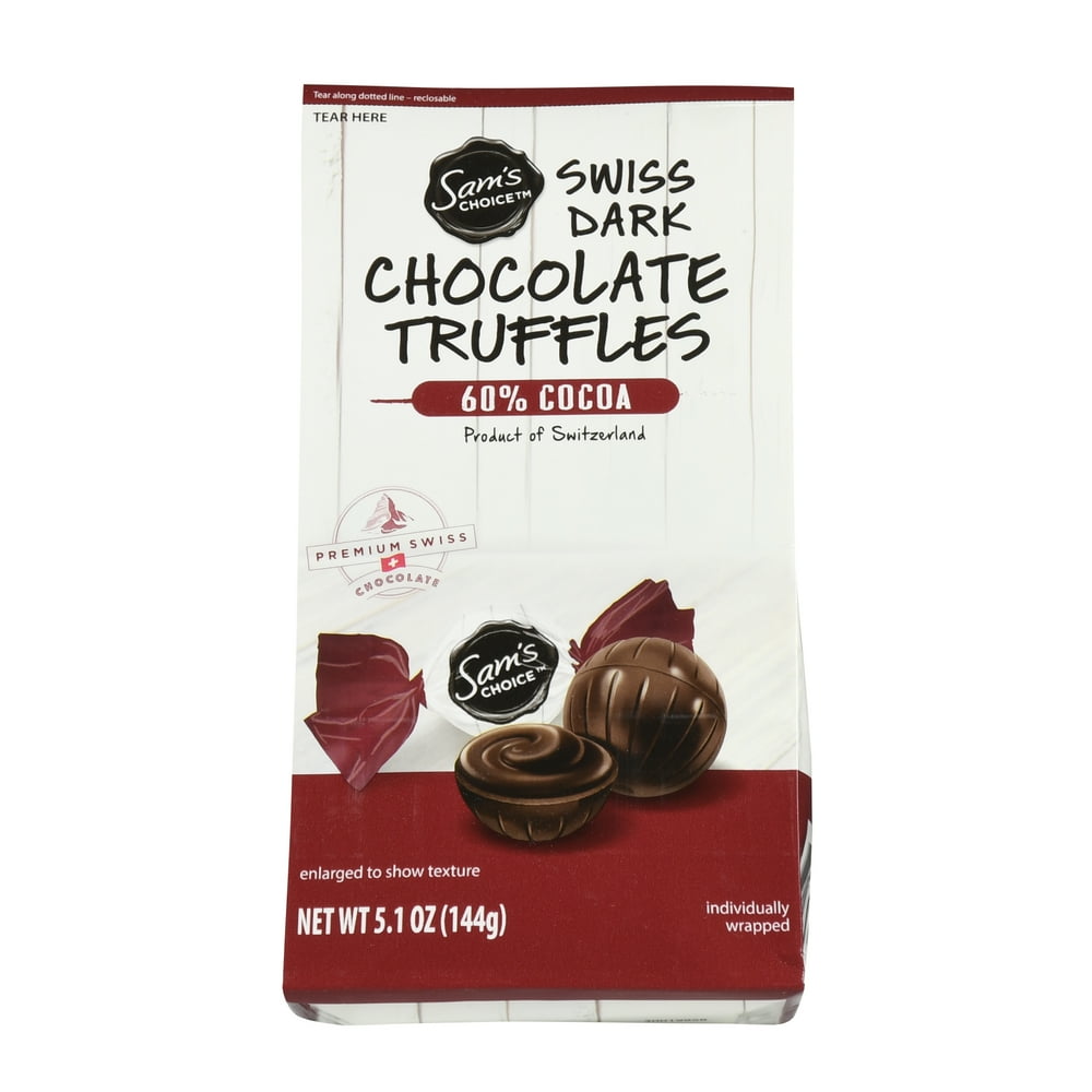 Sam's Choice 60 Cocoa Swiss Dark Chocolate Truffles, 5.1 oz Walmart