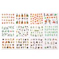 thumbnail image 1 of 12 unidades/juego de pegatinas para uñas, plantillas para manicura, pegatinas para decoración de uña Tomshoo Etiquetas engomadas del arte, 1 of 2
