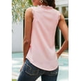 thumbnail image 5 of Womens Lace Trim Tank Tops V Neck Sleeveless Shirts 2025 Summer Casual Dressy Top Pink XL, 5 of 9