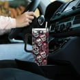 thumbnail image 4 of Dead Skull Floral Colorful Sugar 40oz Tumbler With Handle Gifts For Friends Ice Coffee Tumbler With Lids For Camping, 4 of 6