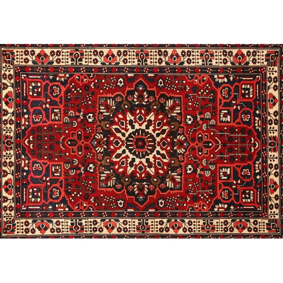 Ahgly Company Machine Washable Indoor Rectangle Traditional Brown Area Rugs, 2' x 4'