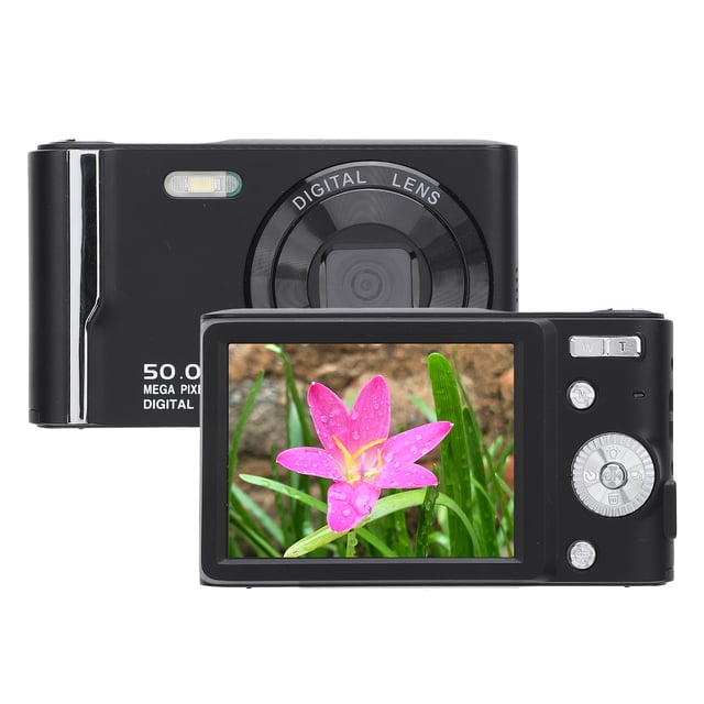 Cámara digital 4k 50mp hd zoom digital 16x Pantalla lcd de 2,8 Pulgadas Antivibracia Enfocque Autico Cámarae Pequeña Retro Compacta Con Flash