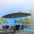 thumbnail image 2 of YODOLLA Parasol de Patio Double Face de 15 Pi Grand Parasol d'Extérieur Gris Foncé, 2 of 8