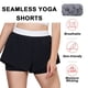thumbnail image 3 of Hukapapa Pantalones cortos para correr de secado rápido para mujer con pantalones cortos de entrenamiento de tenis forrados de cintura alta,,M,, 3 of 5