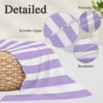 thumbnail image 3 of Purple Striped Small Pillow Covers, Modern Farmhouse Purple White Stripes Soft Breathable Throw Pillow Cases with Invisible Zipper, Decorative Pillowcase Pillows Protectors for Sofa Bed Chair 12"x20", 3 of 9