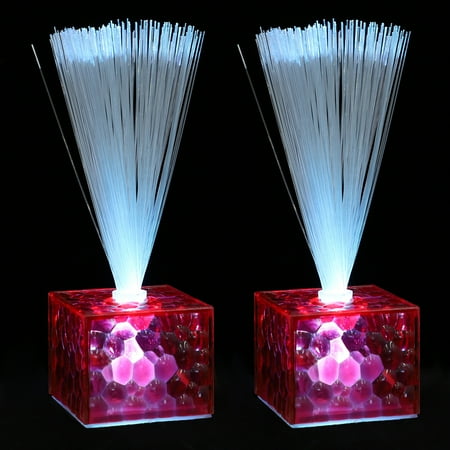 

6pcs Fiber Optic Lamps Desk Sparklers Fireworks Sticks Party Centerpieces for Tables