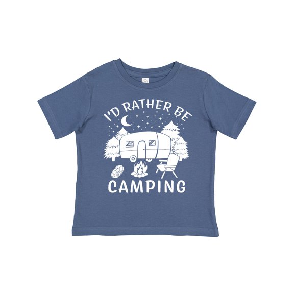 Inktastic I'd Rather Be Camping Boys or Girls Toddler T-Shirt