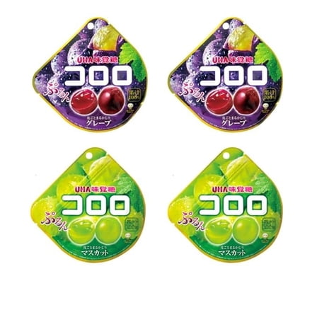 Kororo Gummy Candy Variety Pack Muscat & Grape Flavors 1.7 oz 4 Pack