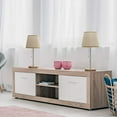 thumbnail image 4 of Contemporary Wooden Pull Chain White Table Reading Lamp, Set of 2, 4 of 7