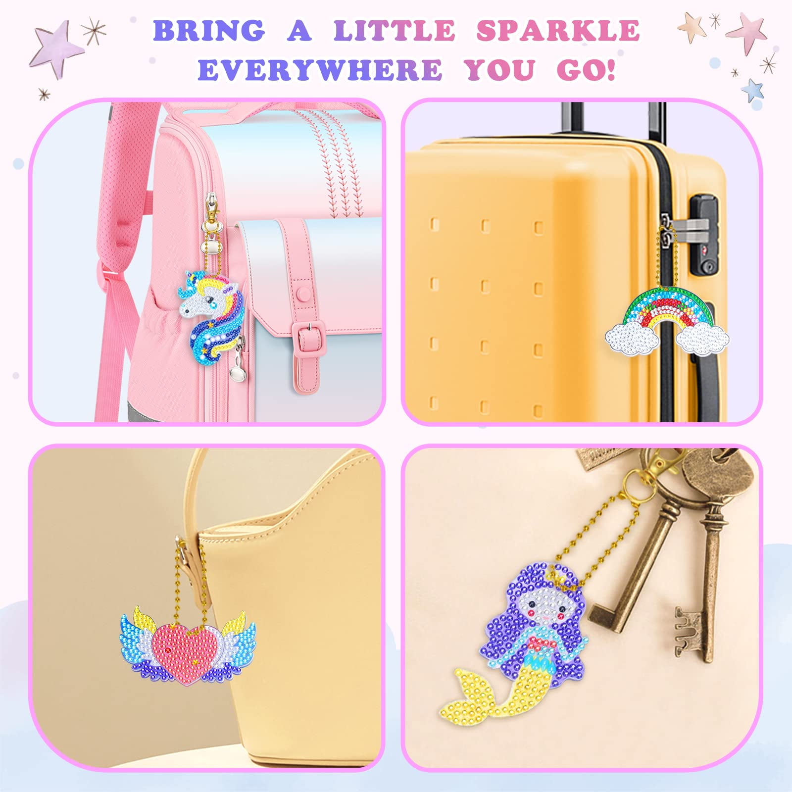 Indi & Dash Co - Get the girls in your life this cute DIY keychain kit.  Keychain colors may vary. #diyforkids#girlsdaygifts#supportlocalbusiness