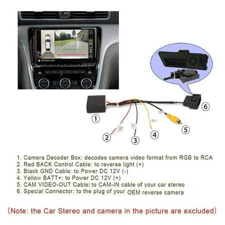 

RGB to (RCA) AV CVBS Signal Converter Decoder Box Adapter for Factory Rear View Camera Golf 6 CC