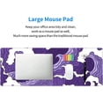 thumbnail image 2 of Japanese Purple Wave Large Mouse Pad XL Extended Gaming Mouse Pad Mat Desk Pad with Stitched Edge,Full Desk Mousepad for Office,Computer,Keyboard 31.5 X 11.8 Inch (Japanese Purple White Wave), 2 of 7