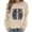 Khaki, variant on Halloween Skeleton Printed Sweatshirt For Women Fall Fleece Lined Crewneck Long Sleeve Pullover Tops S-XXL